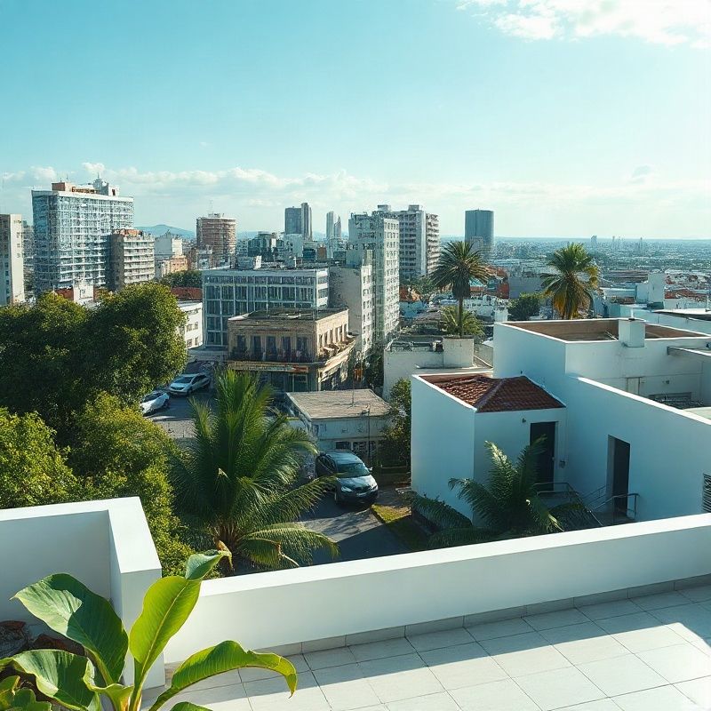 Vista do terraço de escritório em Salvador